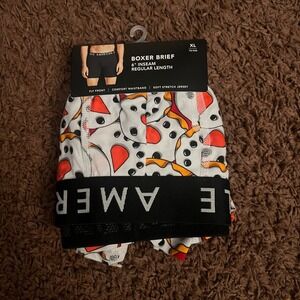 American Eagle Men's Boxer Briefs Medium Snowman Holiday Print Multicolor NWT‎